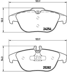 Комплект тормозных колодок (BREMBO: P 50 104)