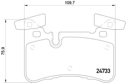 Комплект тормозных колодок (BREMBO: P 50 110)