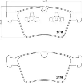 Комплект тормозных колодок (BREMBO: P 50 115)