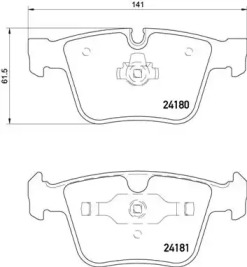 Комплект тормозных колодок (BREMBO: P 50 116)