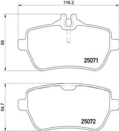 Комплект тормозных колодок (BREMBO: P 50 117)