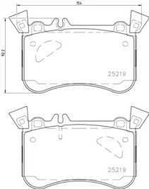 Комплект тормозных колодок (BREMBO: P 50 121)