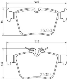 Комплект тормозных колодок (BREMBO: P 50 122)