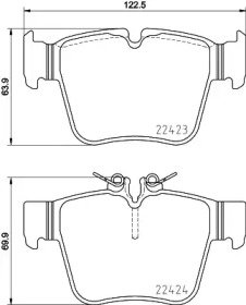 Комплект тормозных колодок (BREMBO: P 50 133)