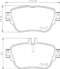 Комплект тормозных колодок (BREMBO: P 50 136)