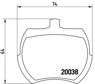 Комплект тормозных колодок (BREMBO: P 52 002)