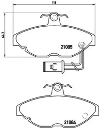 Комплект тормозных колодок (BREMBO: P 52 011)