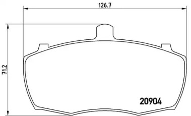 Комплект тормозных колодок (BREMBO: P 52 012)