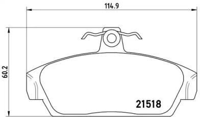 Комплект тормозных колодок (BREMBO: P 52 015)