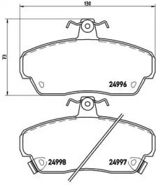 Комплект тормозных колодок (BREMBO: P 52 020)