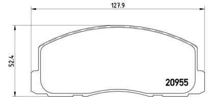 Комплект тормозных колодок (BREMBO: P 54 006)