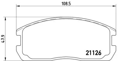 Комплект тормозных колодок (BREMBO: P 54 009)