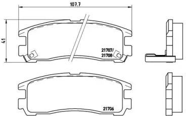 Комплект тормозных колодок (BREMBO: P 54 012)