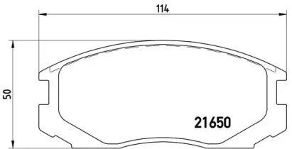 Комплект тормозных колодок (BREMBO: P 54 015)