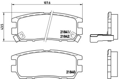 Комплект тормозных колодок (BREMBO: P 54 018)