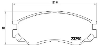 Комплект тормозных колодок (BREMBO: P 54 020)