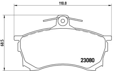 Комплект тормозных колодок (BREMBO: P 54 021)