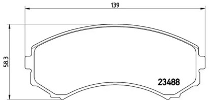 Комплект тормозных колодок (BREMBO: P 54 029)