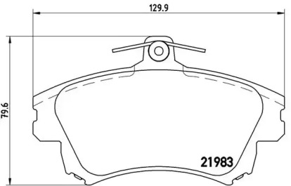 Комплект тормозных колодок (BREMBO: P 54 036)