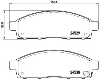 Комплект тормозных колодок (BREMBO: P 54 038)