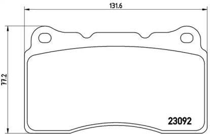 Комплект тормозных колодок (BREMBO: P 54 040)