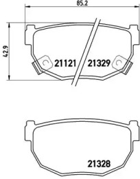 Комплект тормозных колодок (BREMBO: P 56 010)