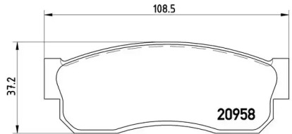 Комплект тормозных колодок (BREMBO: P 56 011)