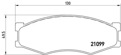 Комплект тормозных колодок (BREMBO: P 56 014)