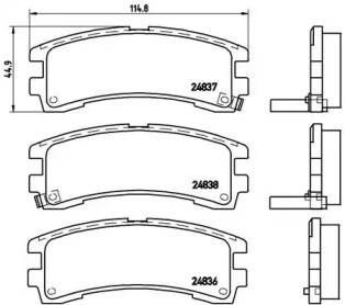 Комплект тормозных колодок (BREMBO: P 56 017)