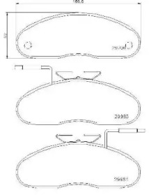 Комплект тормозных колодок (BREMBO: P 56 019)