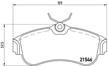 Комплект тормозных колодок (BREMBO: P 56 022)