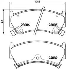 Комплект тормозных колодок (BREMBO: P 56 026)