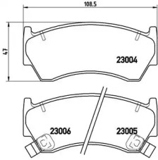 Комплект тормозных колодок (BREMBO: P 56 033)