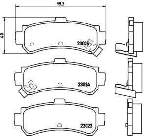 Комплект тормозных колодок (BREMBO: P 56 035)