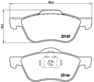 Комплект тормозных колодок (BREMBO: P 56 037)