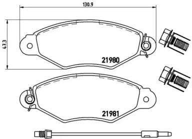 Комплект тормозных колодок (BREMBO: P 56 038)