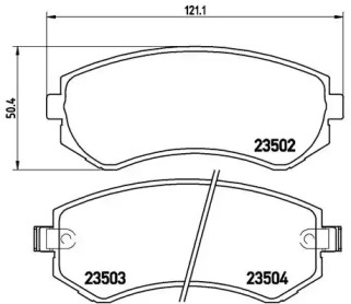 Комплект тормозных колодок (BREMBO: P 56 039)