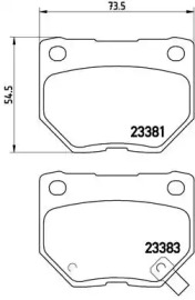 Комплект тормозных колодок (BREMBO: P 56 054)