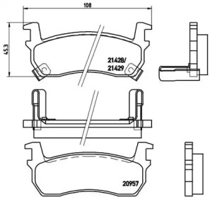 Комплект тормозных колодок (BREMBO: P 56 057)