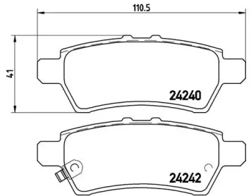 Комплект тормозных колодок (BREMBO: P 56 060)