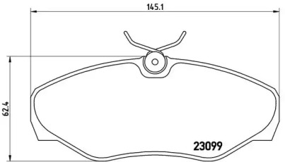 Комплект тормозных колодок (BREMBO: P 56 061)