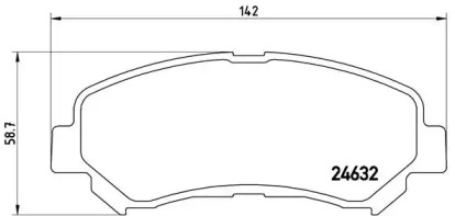 Комплект тормозных колодок (BREMBO: P 56 062)