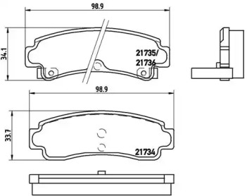 Комплект тормозных колодок (BREMBO: P 56 063)