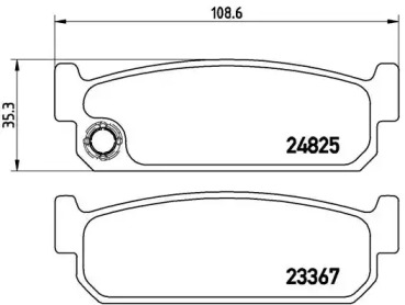 Комплект тормозных колодок (BREMBO: P 56 067)