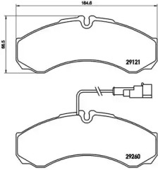 Комплект тормозных колодок (BREMBO: P 56 069)