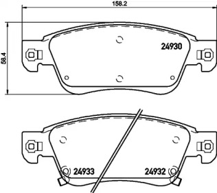 Комплект тормозных колодок (BREMBO: P 56 080)