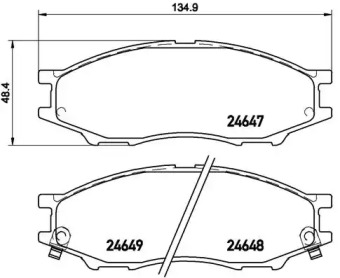 Комплект тормозных колодок (BREMBO: P 56 083)