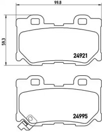 Комплект тормозных колодок (BREMBO: P 56 085)