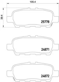 Комплект тормозных колодок (BREMBO: P 56 087)