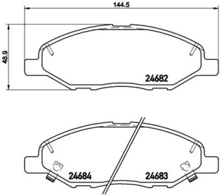 Комплект тормозных колодок (BREMBO: P 56 088)